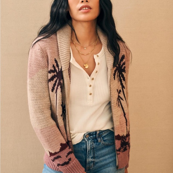 FAHERTY Sunset Palm Beach (Zip) Cardigan - Picture 5 of 7